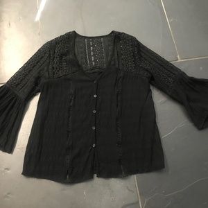 Women’s Size Small Black Polyester/Spandex Top